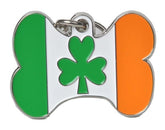 Irish Pride Bone Shape Dog ID Tag - With Engraving